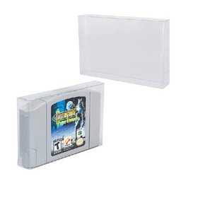 25PC N64 CARTRIDGE PROTECTORS Side Opening Clear Box Sleeves Case Nintendo 64