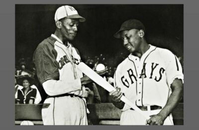1942 Satchel Paige Vs Josh Gibson PHOTO Kansas City Monarchs, Negro League Stars