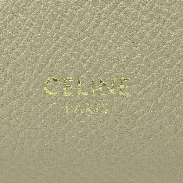 CELINE Borsa Cintura Nano 2WAY Borsa a Tracolla Beige Grana Pelle di Vitello Autentica