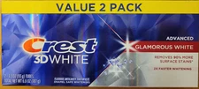 Crest 3D White Toothpaste Glamorous White 2 PACK***BUY MORE & SAVE MORE***