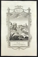 Rope Bridge Peru 1777 from Middletons Geography  original print 