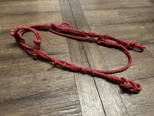Horse Tack - Red Leather Braided Western Headstall