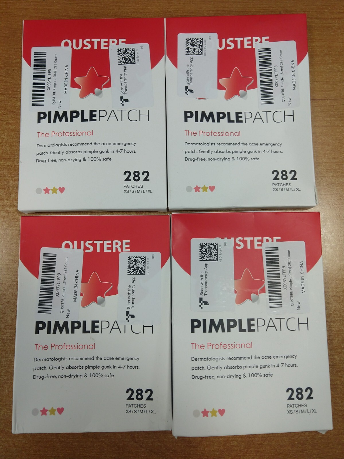 4 Pack: Qustere The Professional Pimple Patch, 282 Patches Ea.  3C
