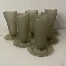 Vintage Set of 6 Tupperware Sundae Parfait Dessert bowls: Smoke Grey - 1970's