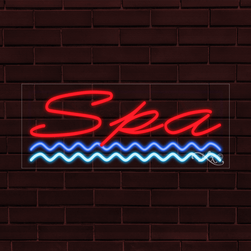 NUEVO "SPA" con LOGO 30x12x1 PULGADAS LED FLEX VENTANA/PARED INTERIOR LETRERO 30903 - Imagen 1 de 1