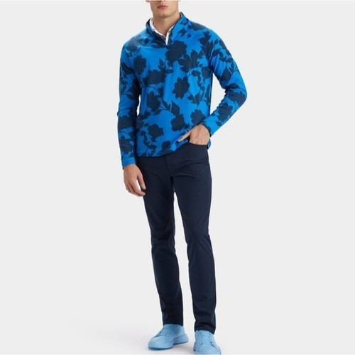 G/FORE Tonal Floral Luxe Quarter Zip Mid Layer Pullover Sweatshirt ...