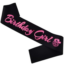 Birthday Girl Sash, Disco Cow Birthday Sash for Cowgirl Funny Birthday Gift I...