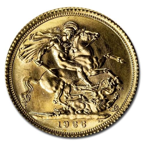 1966 Gold Sovereign (1957-Present) — photo from another recent sale