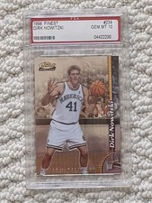 1998-99 Topps Finest #234 Dirk Nowitzki RC PSA 10 Gem Mint.