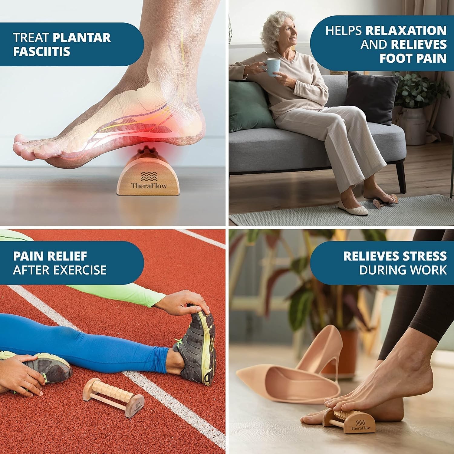 Compact Foot Roller for Plantar Fasciitis Relief |Relaxing Gifts for Mom and Dad