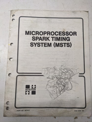 #ad HYSTER SERVICE MANUAL MICROPROCESSOR SPARK TIMING SYSTEMS MSTS 897412 1990 $16.20