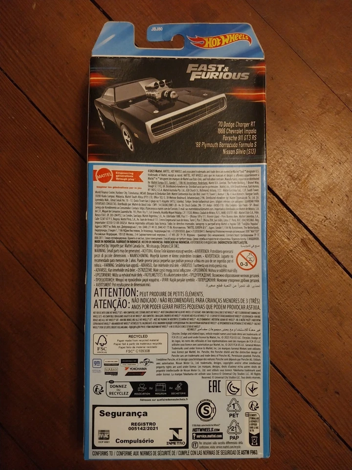 Paquete de 5 carga Hot Wheels Fast And Furious 2025 Impala Porsche Nissan Plymouth Foto 2 de 2