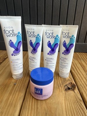 5 Avon Foot Works Beautiful Overnight Renewing Cream NOS 2012 & Vtg 2000 NOS