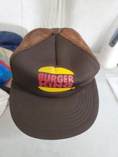 Vintage Employee Burger King Brown Mesh Snapback Trucker Hat