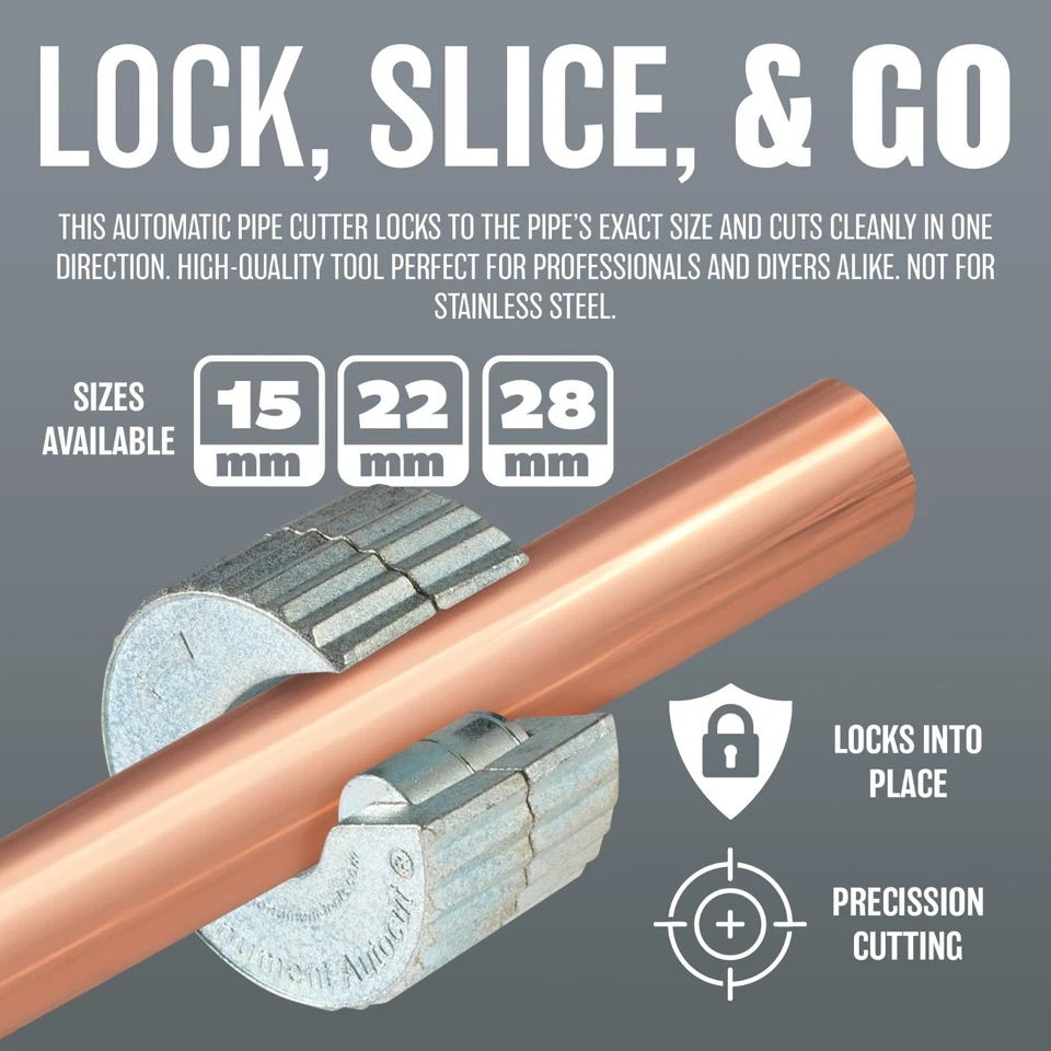 NTI 15MM AUTOMATIC PIPE CUTTER SLICER COPPER ADJUSTING LOCKING CUTTING WHEEL TUBE