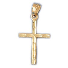 Cross Charm Pendant 14k Gold