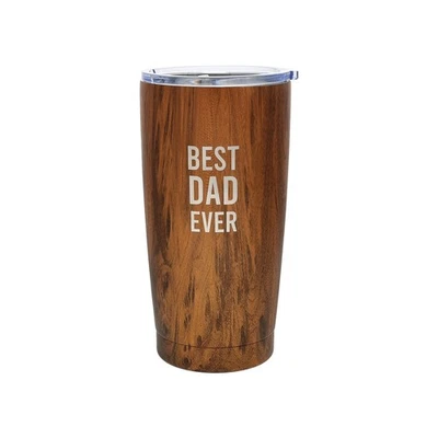 Pavilion - Best Dad 20 oz. Stainless Steel Travel Tumbler, Wood Finish, Gifts... - Image 1 of 2