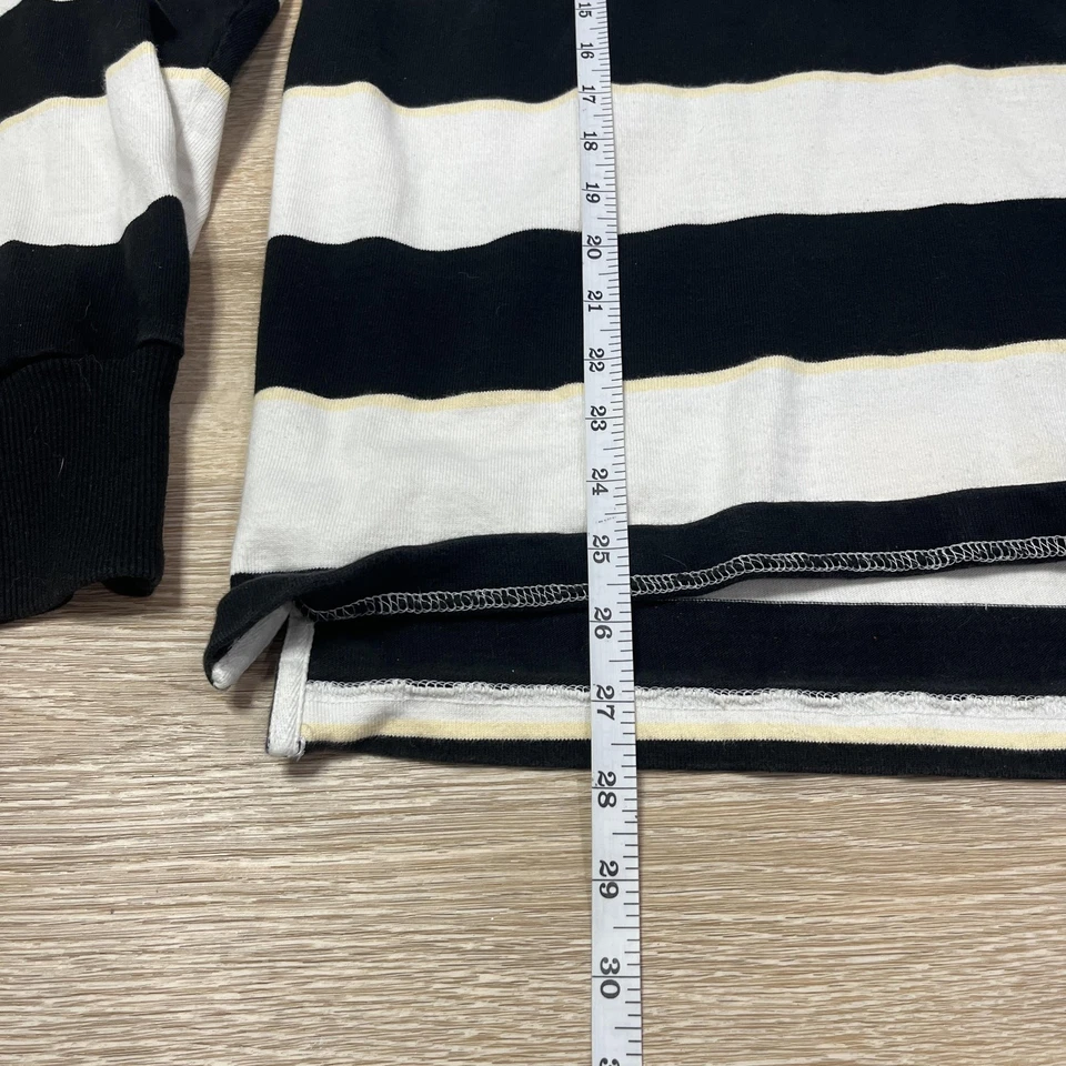 Camisa de rugby Guinness para hombre XL negra blanca a rayas manga larga parche 100 % algodón Foto 4 de 4