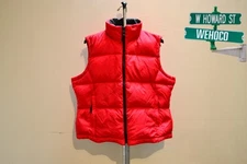 London FOG Full Zip Down Feather Insulated Puffer Vest Red Color Mens Size Large