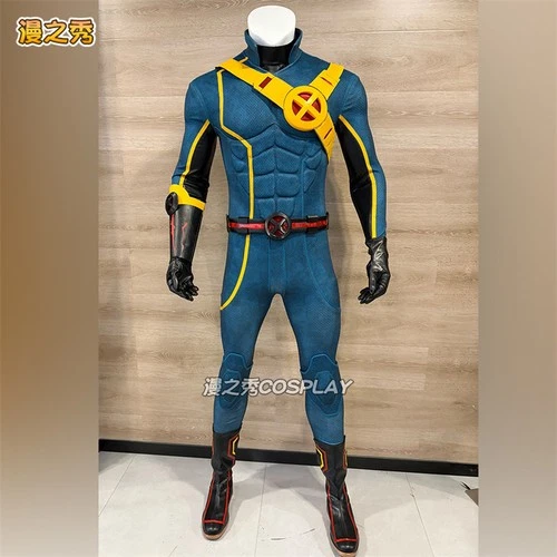 Marvel Rivals Scott Summers Cyclops Costume Cosplay Bodysuit Jumpsuit Halloween