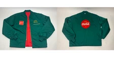 Vintage COCA COLA Green Uniform Delivery Coat - Unitog 42 Long - Round Logo NICE