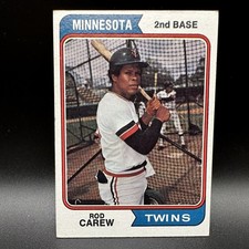 1974 ROD CAREW TOPPS #50 VINTAGE BASEBALL CARD, MINNESOTA TWINS - HOF