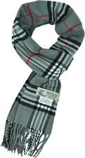 Unisex Classic Tartan Plaid Winter Scarf Soft Cashmere Feel 72"X12"