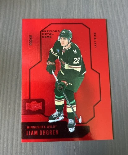 2024-25 Skybox Metal Universe Rookies PMG Red /100 Liam Ohgren #110 Rookie RC