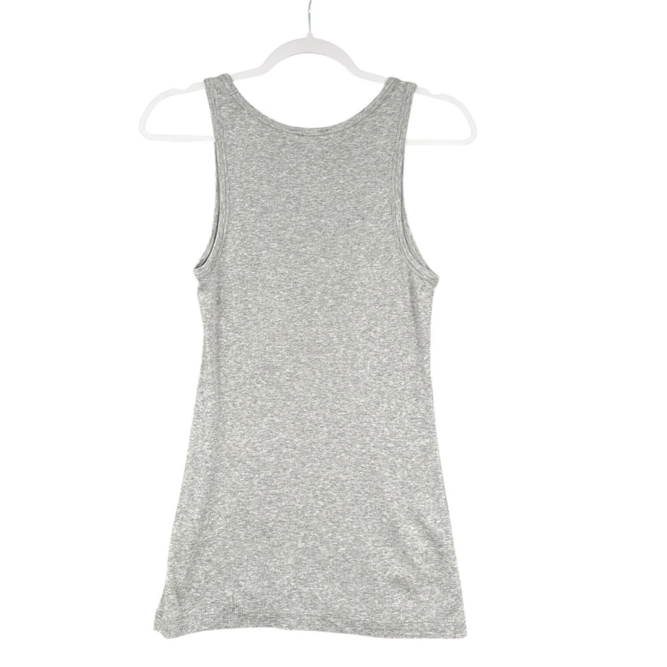 Vince светло-серый без рукавов декольте ребристый резинке повседневный Майка большой - Изображение 2 из 4