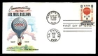 Mayfairstamps US FDC 1959 Indiana Lafayette hot air balloon Jupiter fluegel Firs