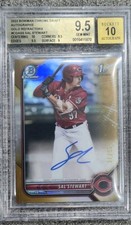 2022 Bowman Draft Sal Stewart Gold Refractor Auto /50 GEM MINT