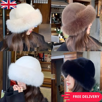 New Fluffy Fur Bucket Hat For Women Plush Fisherman Hat Warm Women's Winter Hat