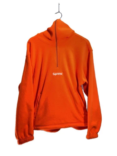 Supreme Others PolarTecr mezza zip pullover giacca pile L poliestere arancione