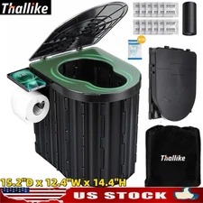 Upgrade XL Portable Toilet for Adults Extra Large Portable Travel Floding Toilet