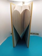 Heart Handcrafted Folded Book Art 3D Sculptured Hardcover