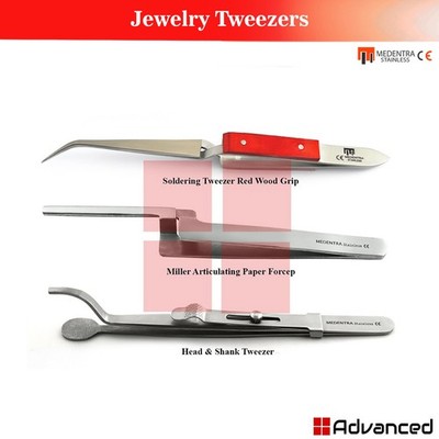 Jewelry Soldering Tweezer Miller Articulating Paper Forcep Head Shank Tweezer