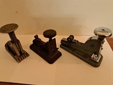 COLLECTION OF 3 VINTAGE STAPLERS VANGUARD NO 4A BRINCO NO 6 JC
