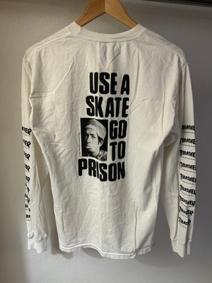 THRASHER t-shirt MARK GONZALEZ Use A Skate Go To Prison Jail Mens MEDIUM vtg