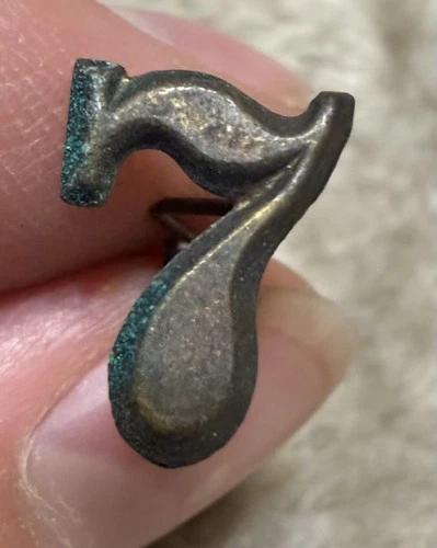 Original CIVIL WAR Brass COMPANY NUMBER 7 Insignia for KEPI cap