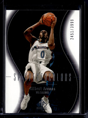 2003-04 SP Authentic - SP Spectaculars - Gilbert Arenas - /3999 - #126 - Wizards