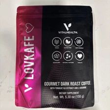 Vital Health V-LOVKAFE Gourmet Dark Roast Coffee with L-Arginine 5.3 oz