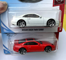 2 Hot Wheels  NISSAN 300ZX TWIN TURBO  2 Nissan 300 ZX  RED + White 2019  HTF