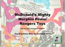 McDonald's Mighty Morphin Power Rangers Toys-Various Years-Pick!