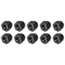 20Pcs Acorn Cap Nuts(M3x0.5mm) Nylon Acorn Dome Cap Head Hex Nuts Black