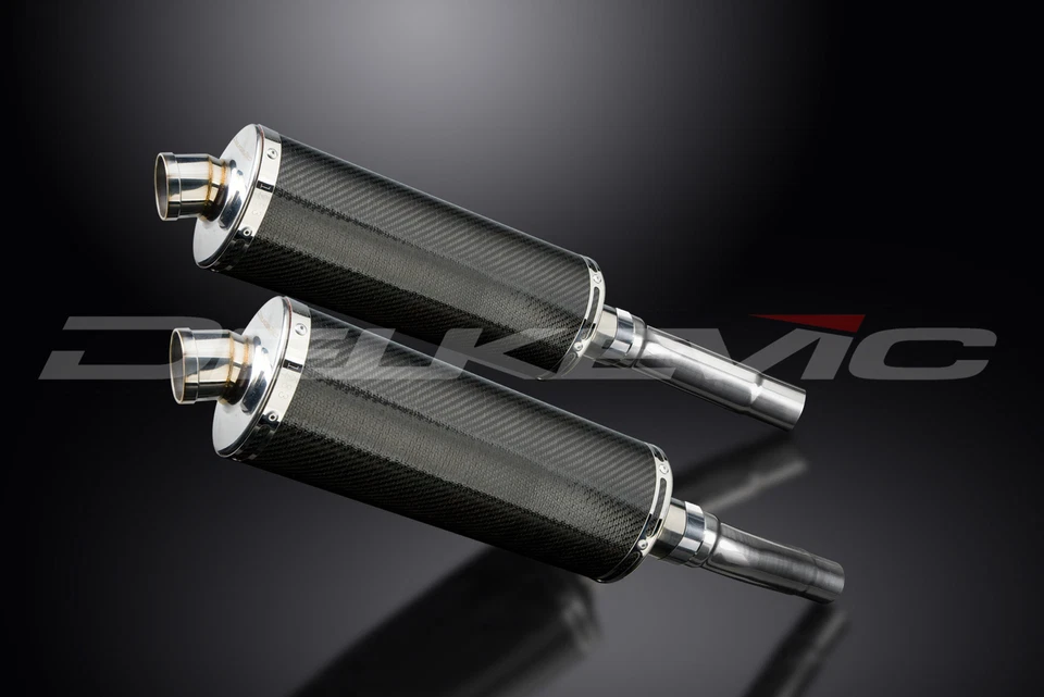 Комплект овального углеродного глушителя выхлопной системы Ducati Monster 620 2002-06 Delkevic Slip On 14 дюймов - Изображение 3 из 4