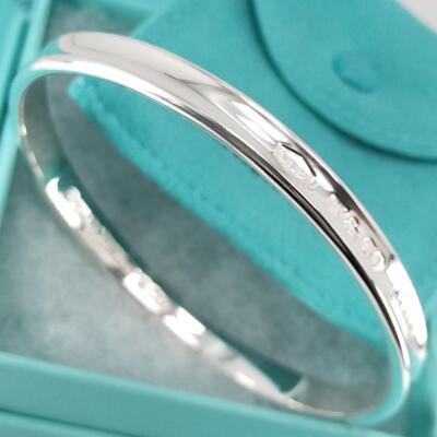 アクセサリー Tiffany Silver Foop Narrow Bangle 925 TIFFANY Narrow Bangle 1837 Sterling Silver Approx 18.5 Size Slim