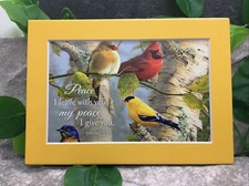 New Handmade 5x7 Matted  Scripture Inspirational Quote Songbirds Free Ship 454