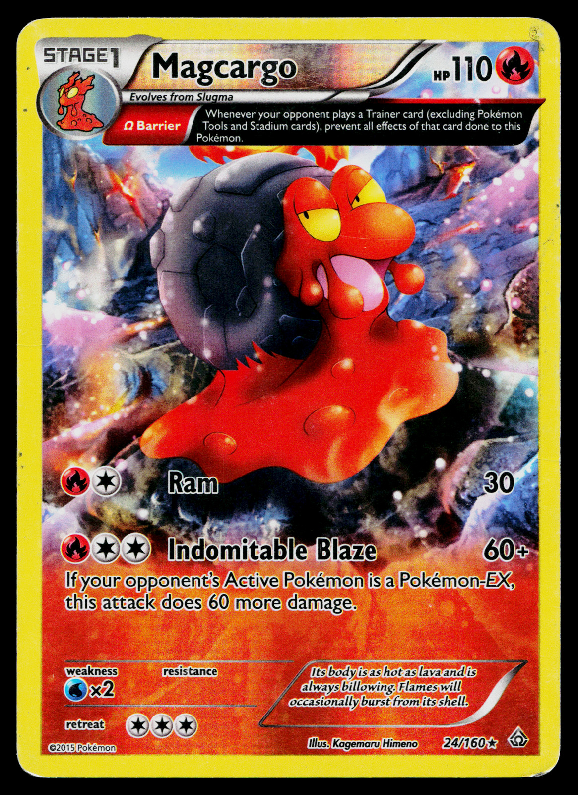 MAGCARGO 24/160 REVERSE HOLO PRIMAL CLASH POKEMON TCG