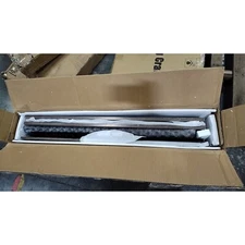 Pre-Owned 38.5'' Dog Crate Furniture Kennel 2 Doors Wooden w/Cushion Wheels Gray