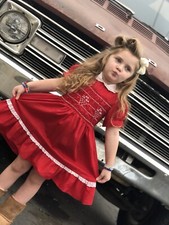 Vintage Dress Winnie the Pooh Walt Disney Size 6 Smocking Sears Perma-prest